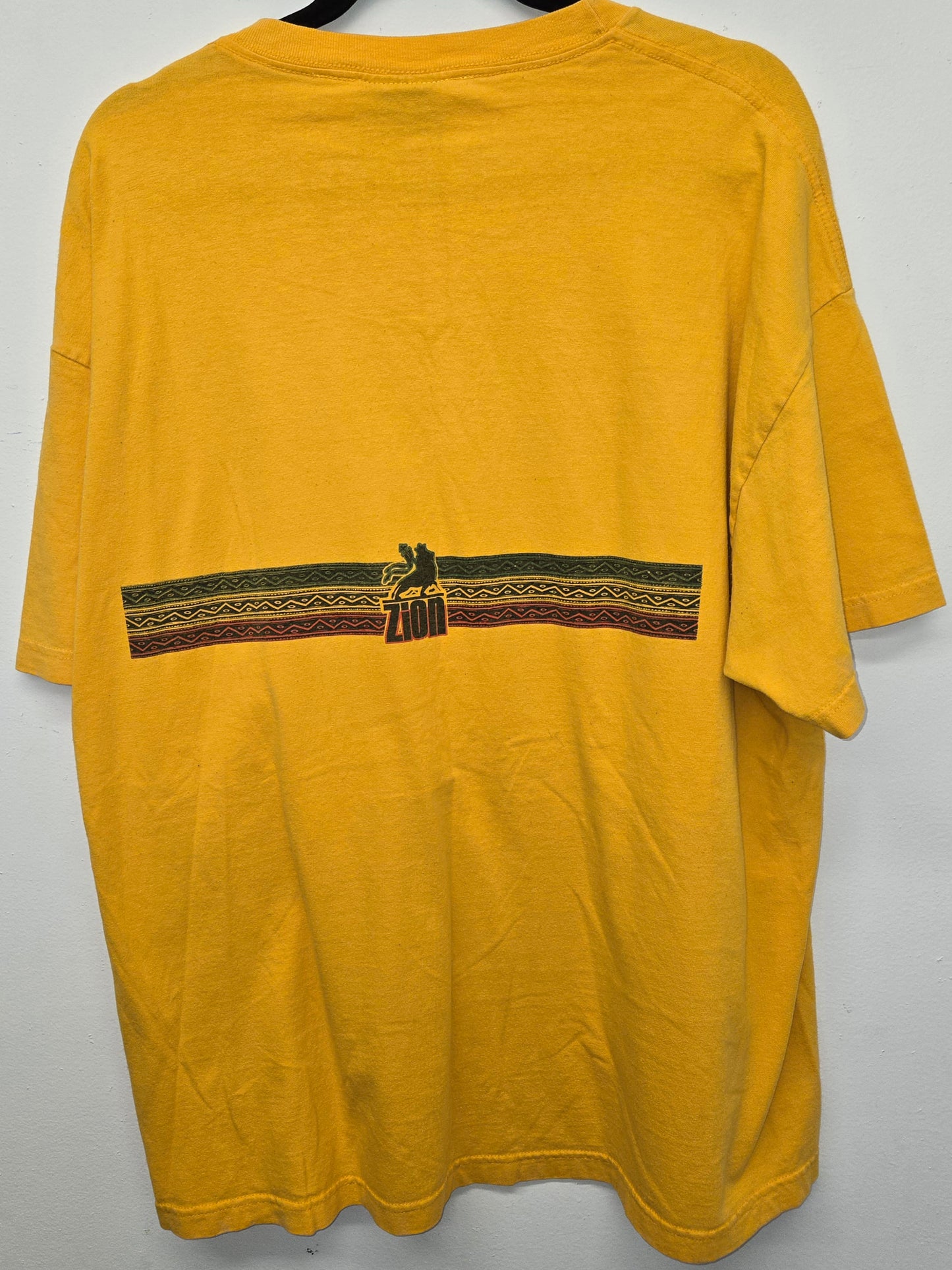 Vintage zion Bob Marley Jammin soccer rock band T-shirt sz XXL