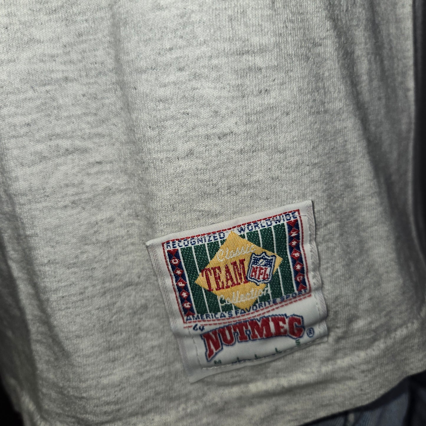 Vintage 1993 Cleveland Browns nutmeg mills gray graphic printed t- shirt sz L