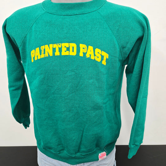 Painted Past Collegiate raglan Sweatshirt sz L in Kelly green