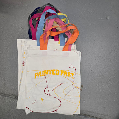 Painted Past painted cotton tote bag