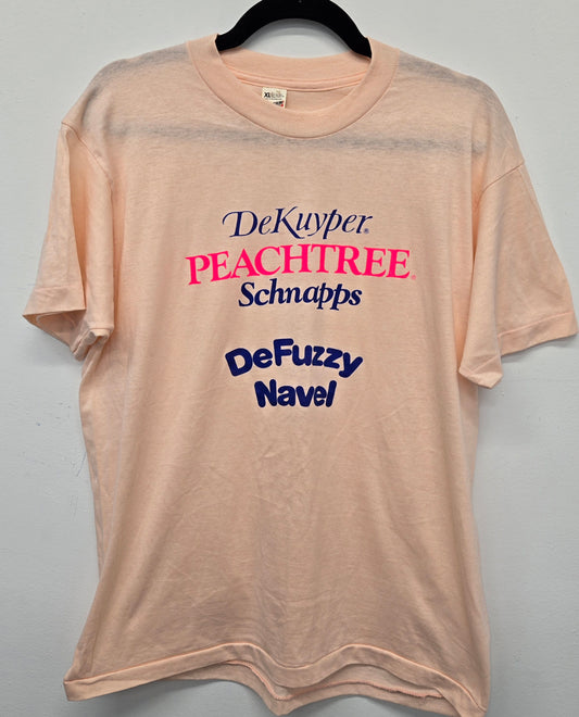 Vintage rare 1980s Dekuyper Peachtree Schnapps single stitch t shirt sz XL Made In usa