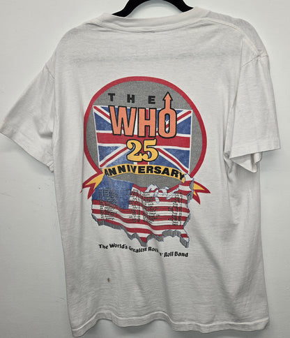 Vintage 1989 The Who The Kids Are Alright 25th Anniversary tour rock band T-shirt sz XL