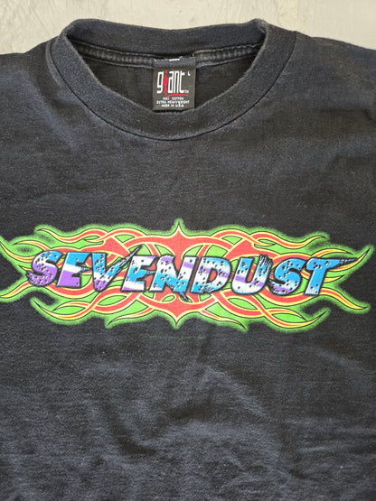 Vintage Giant Black Sevendust Graphic Band T-shirt size Large