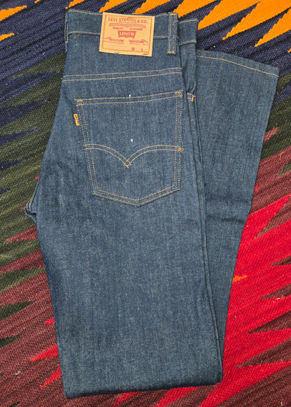 Vintage new dead stock Levi's 1980 519-0217 orange tab rigid raw jeans sz 29x32 made in usa