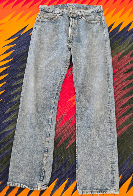 Vintage 1999 Levi's 501 ted tab jeans sz 34x32 made in usa