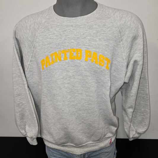 Painted Past Collegiate raglan Sweatshirt sz XL in marled light gray
