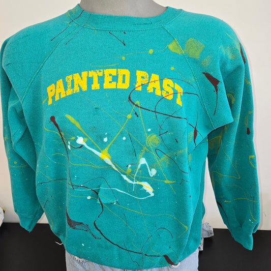 Painted Past Distressed Painted Collegiate Sweatshirt Sz XL