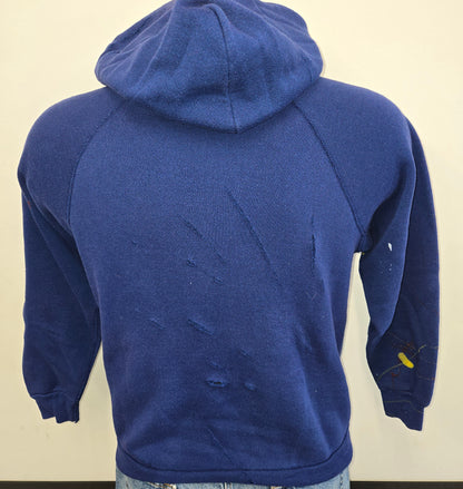 Painted Past Distressed Painted Collegiate Hooded Raglan Sweatshirt sz M