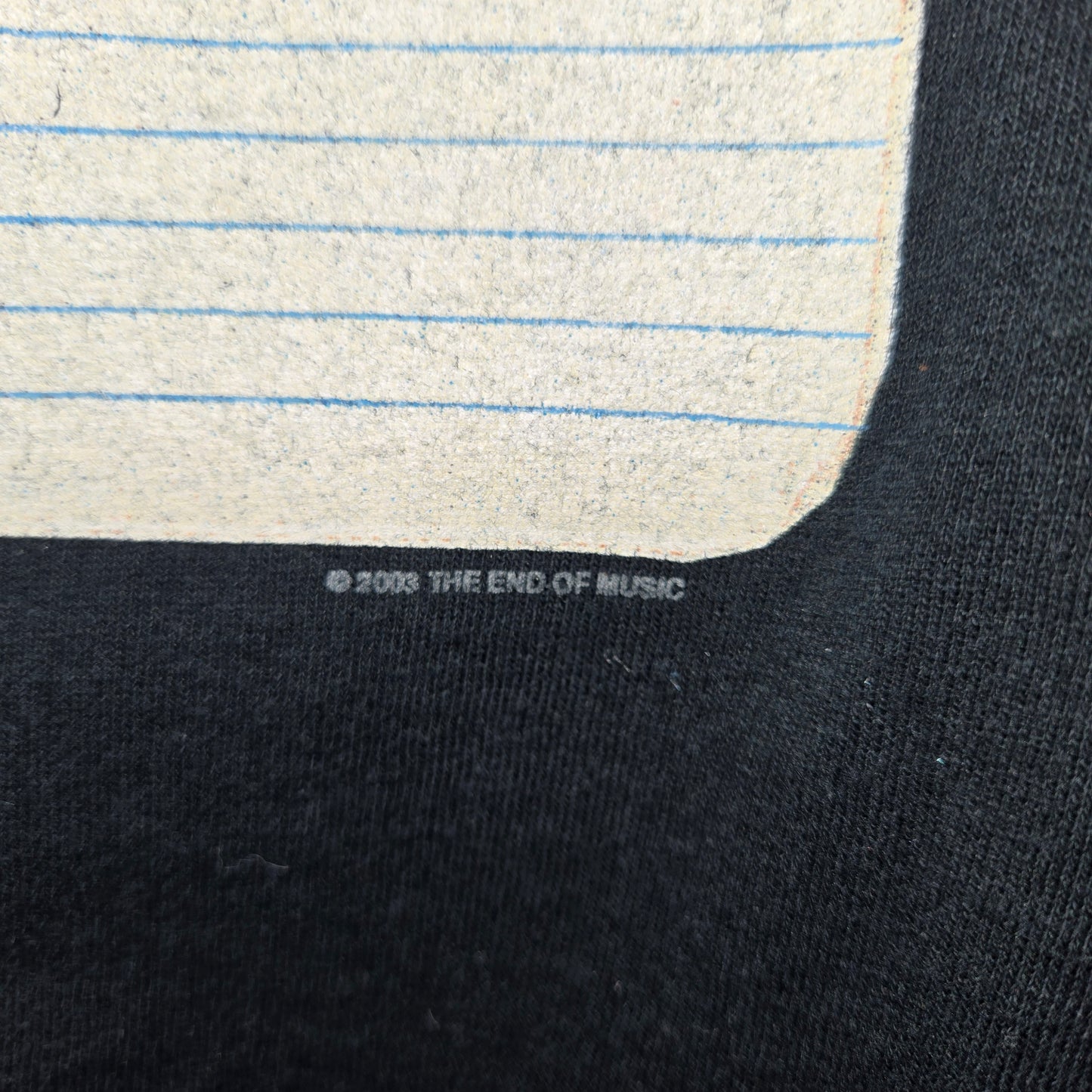 Vintage 2003 Nirvana End of Music Ghost Notebook band t -shirt sz M