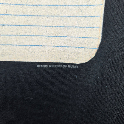 Vintage 2003 Nirvana End of Music Ghost Notebook band t -shirt sz M