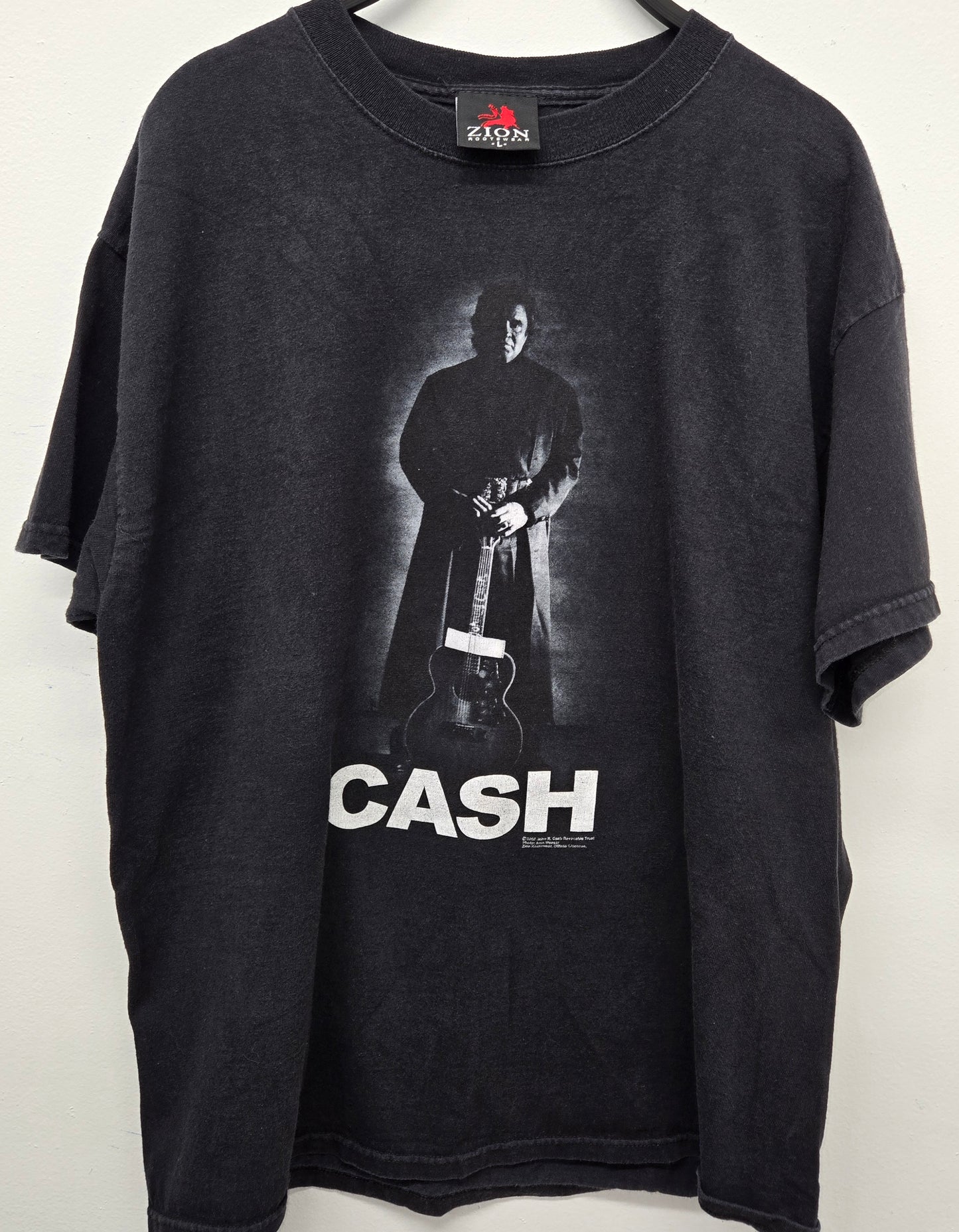 Vintage y2k zion Johnny Cash black band T-shirt sz L made in usa